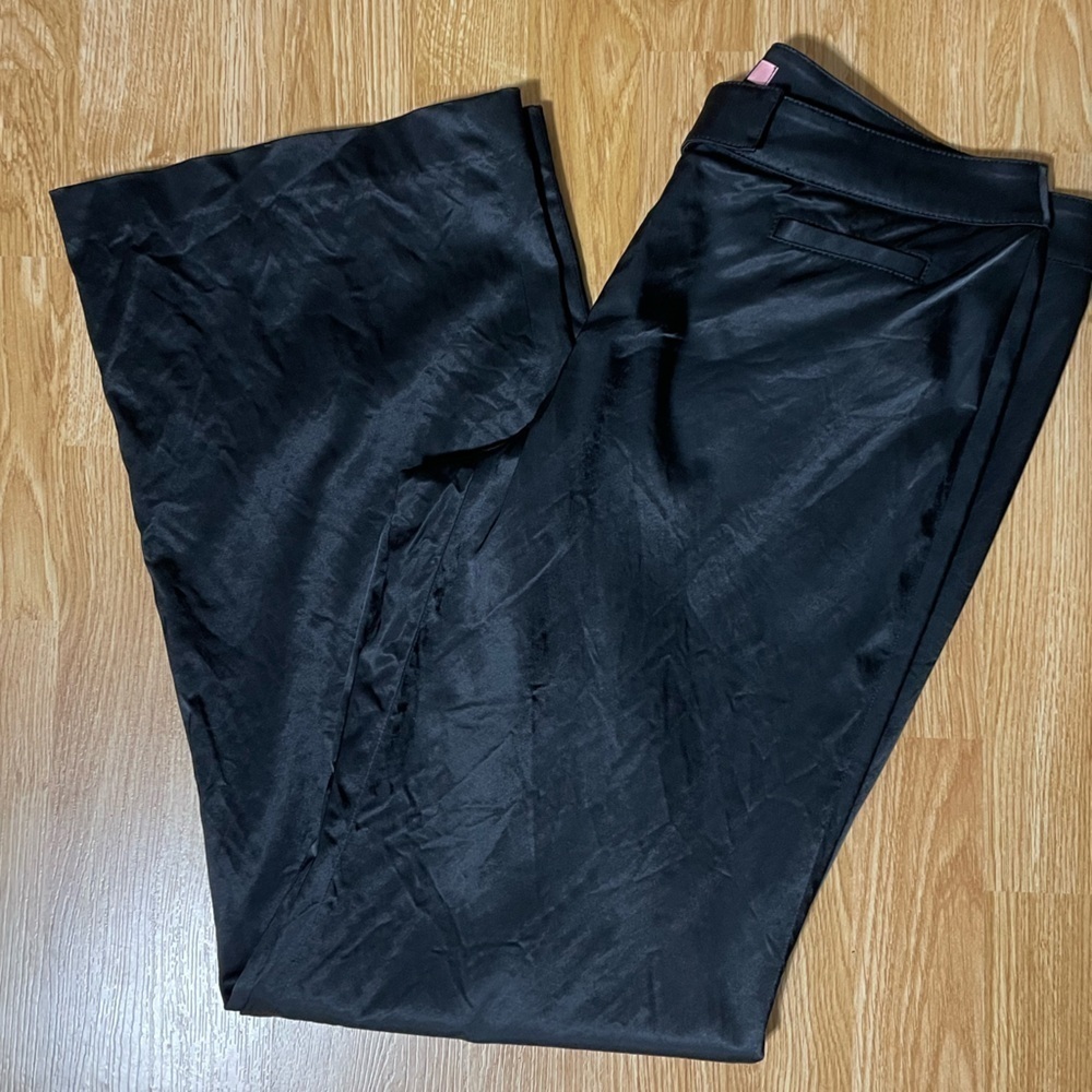 CITY UNLTD.-Wide leg , satin like black dress pants